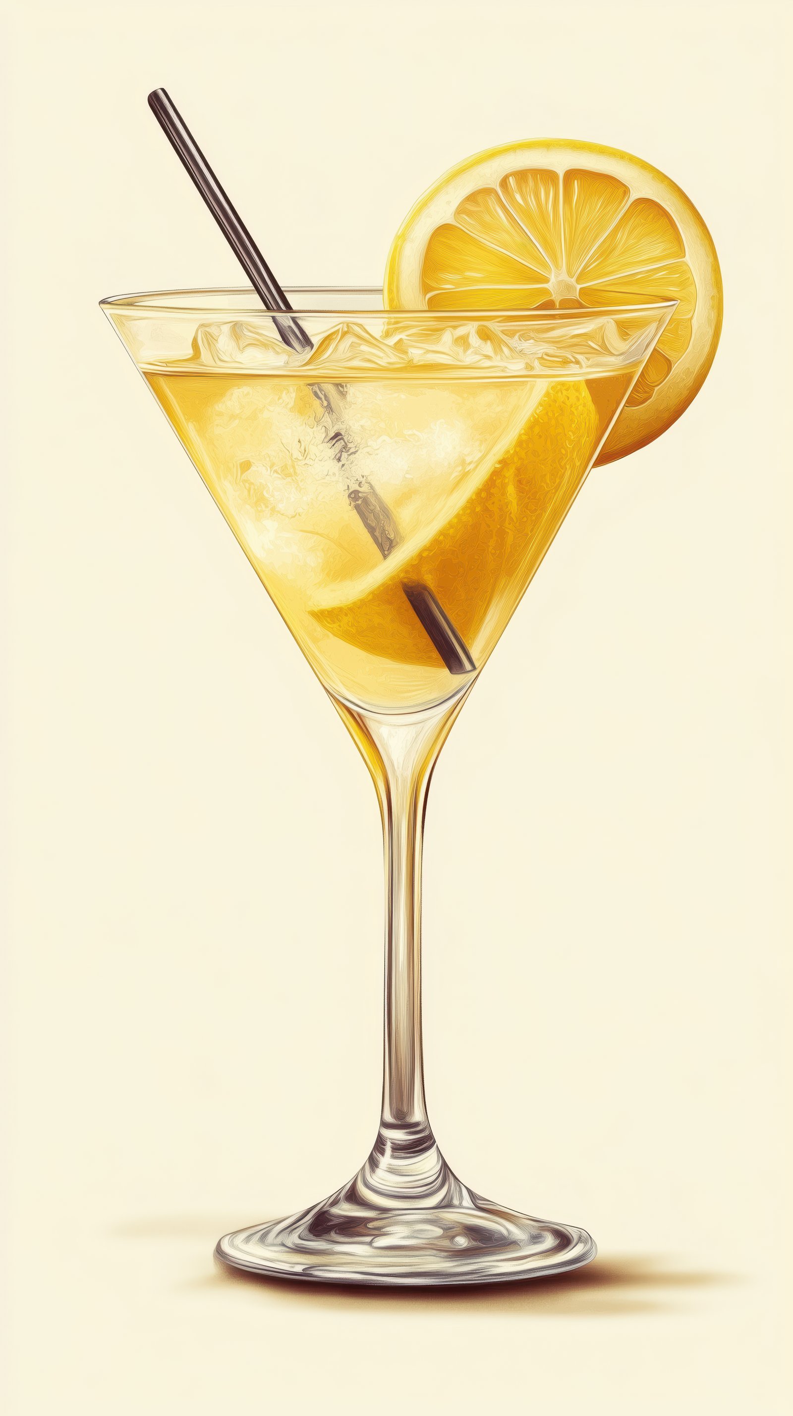 Refreshing citrus cocktail served in a tall glass with ice and a lemon slice for summer enjoyment
